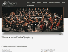 Tablet Screenshot of eurekasymphony.com